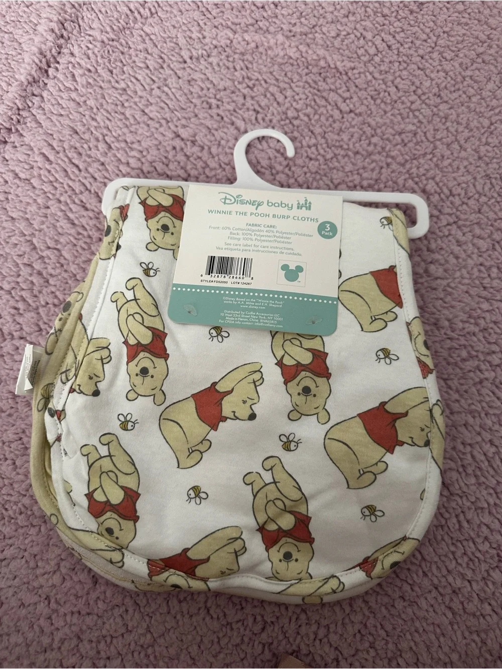 Disney Baby Winnie the Pooh Bibs - White, Red, Yellow